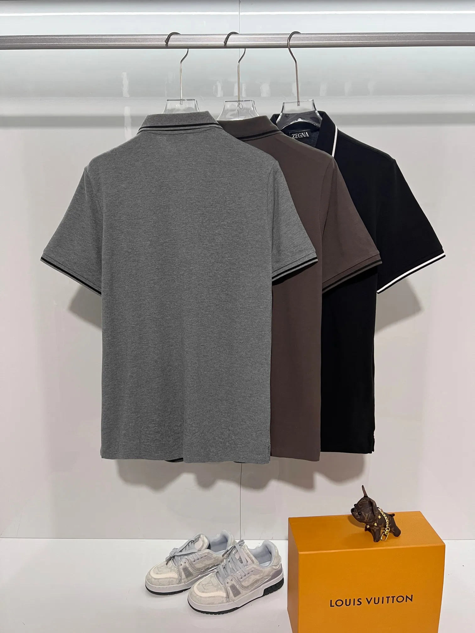 ZEGNA 2026New Arrival logo Same Style polo ：Gray Size：M L XL XXL